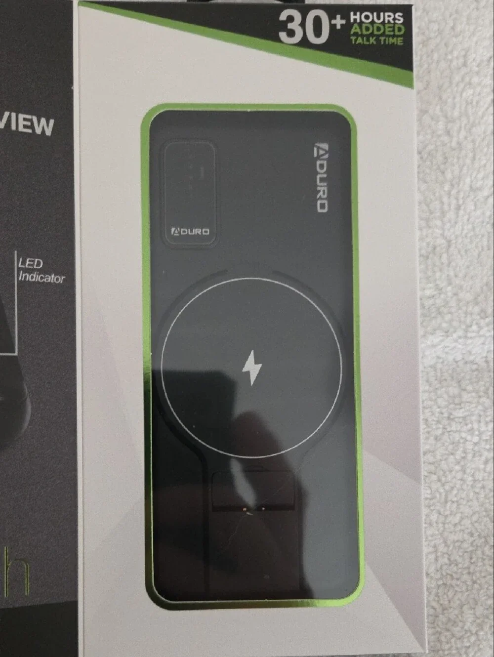 DURO PowerMag View 10000mAh Wireless Portable Power Bank - Black
